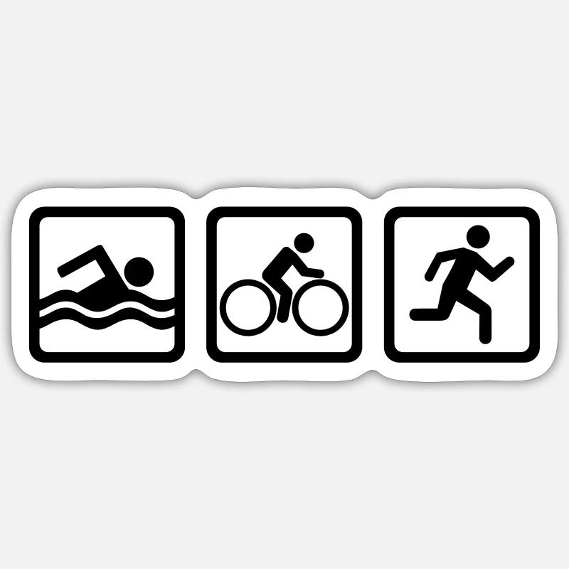 Triathlon - Sticker size S (10 x 10 cm) - white matte