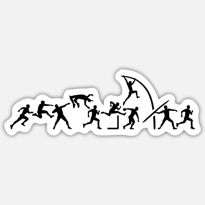 Decathlon - Sticker taille S (10 x 10 cm) - blanc mat