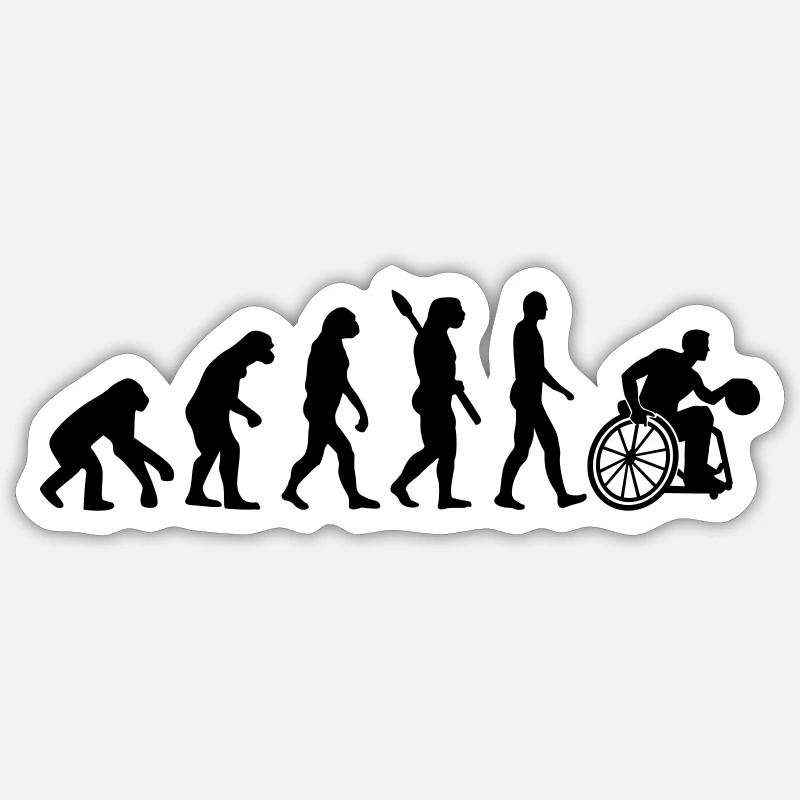 Evolution wheelchair basketball Sticker size S (10 x 10 cm)