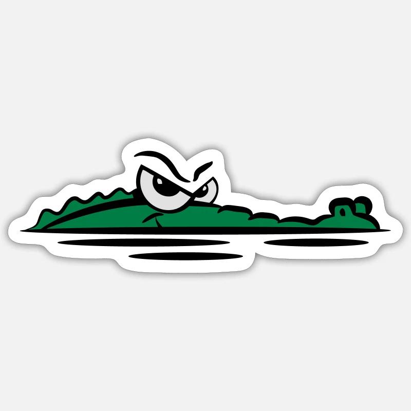 Eau lauren de Crocodile - Sticker taille S (10 x 10 cm) - blanc mat
