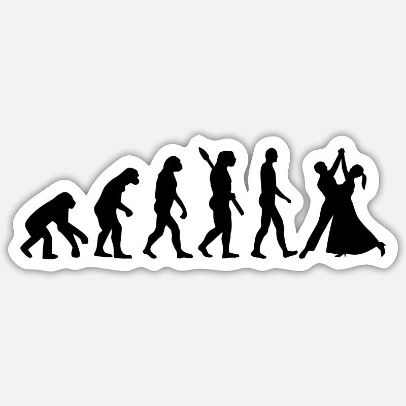 Waltz - Sticker size S (10 x 10 cm) - white matte