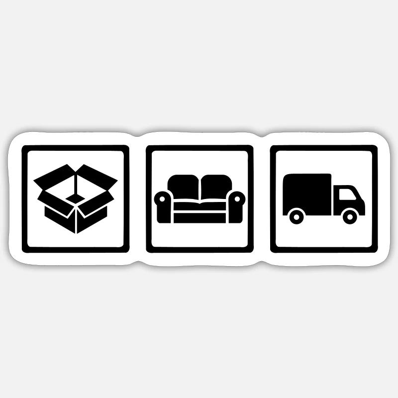 Umzug Sticker Größe S (10 x 10 cm)