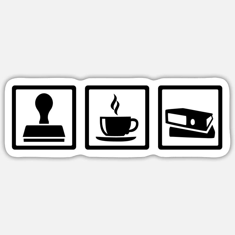 Beamter - Sticker Größe S (10 x 10 cm) - Mattweiß