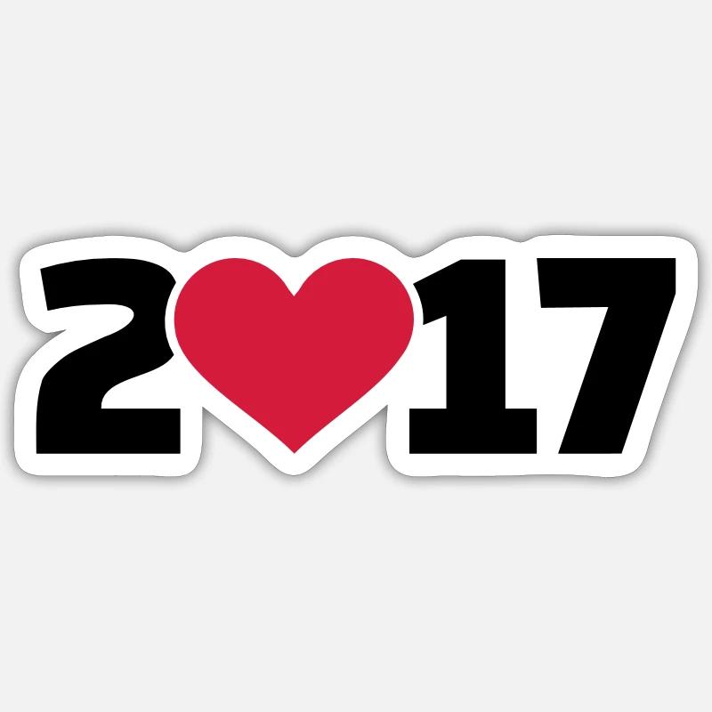 2017 - Sticker size S (10 x 10 cm) - white matte