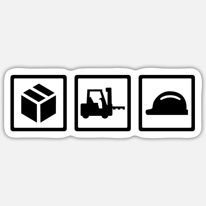 Lager - Sticker Größe S (10 x 10 cm) - Mattweiß