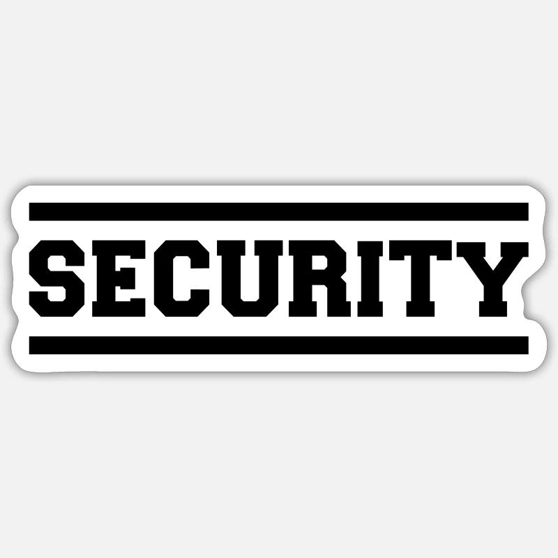 Security - Sticker taille S (10 x 10 cm) - blanc mat