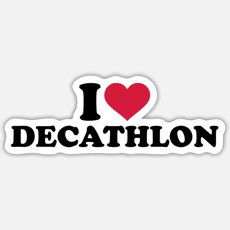 decathlon - Sticker size S (10 x 10 cm) - white matte