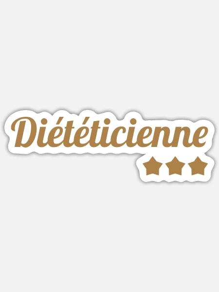 Diätassistent / Diätetik / Regime / Ernährung - Sticker Größe S (10 x 10 cm) - Mattweiß
