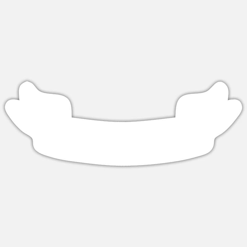 bannière - Sticker taille S (10 x 10 cm) - blanc mat