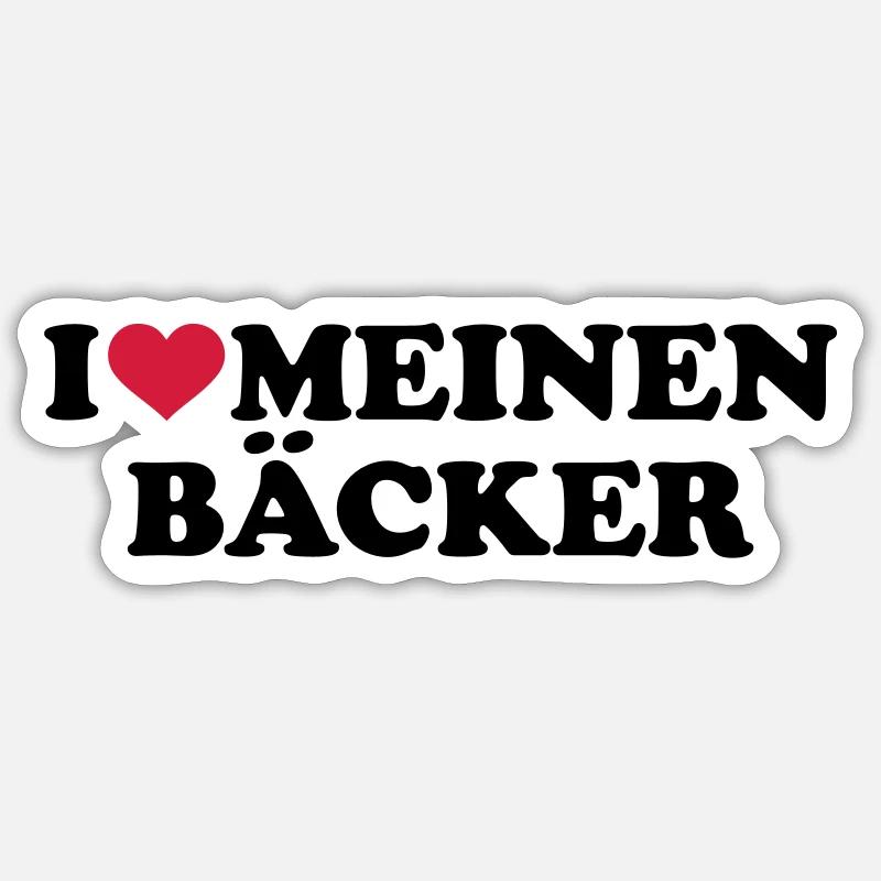 Bäcker - Sticker Größe S (10 x 10 cm) - Mattweiß