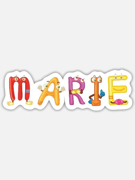 Marie - Sticker Größe S (10 x 10 cm) - Mattweiß