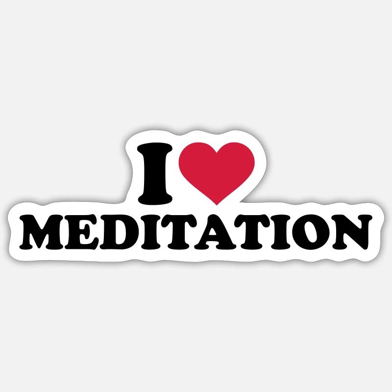 meditation - Sticker size S (10 x 10 cm) - white matte