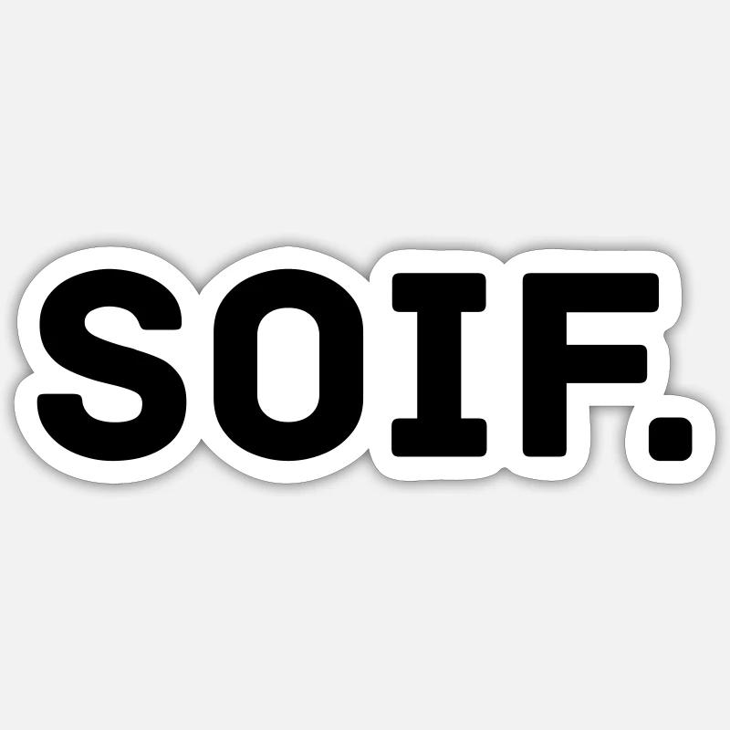 Soif - Sticker size S (10 x 10 cm) - white matte