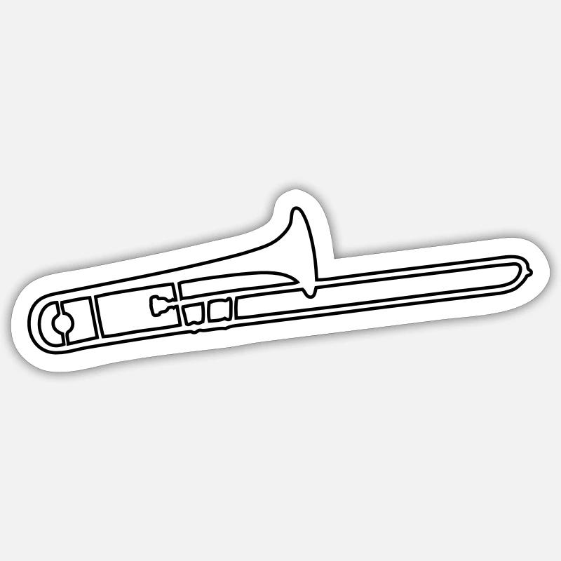 posaune Sticker Größe S (10 x 10 cm)