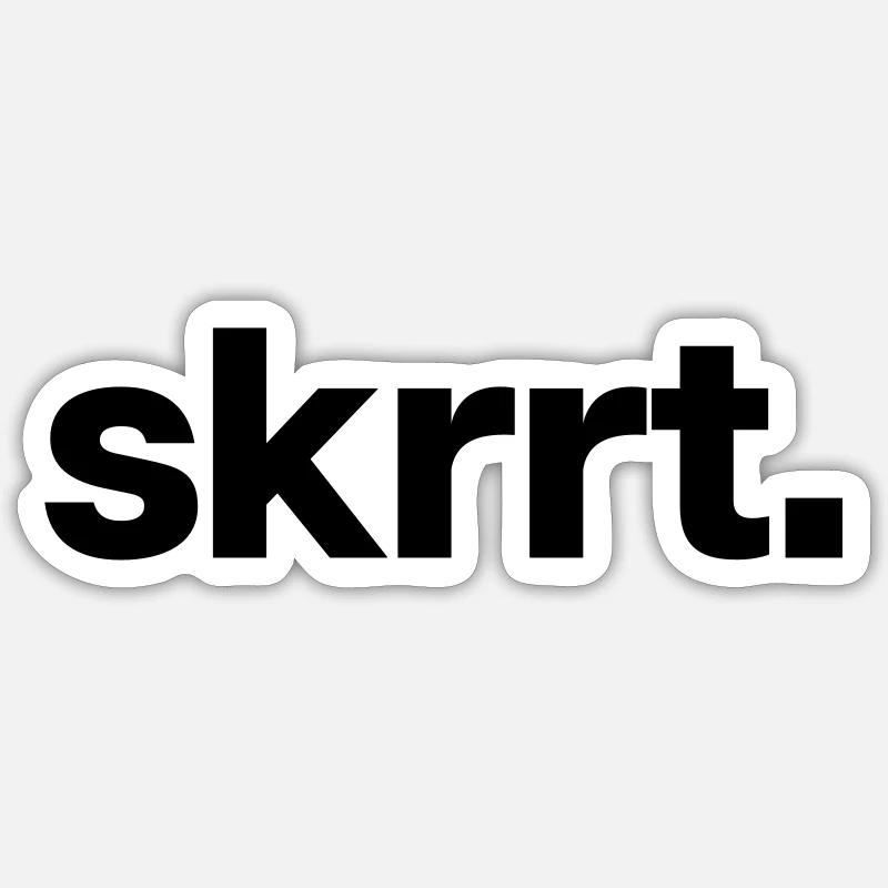 skrrt. - Sticker taille S (10 x 10 cm) - blanc mat