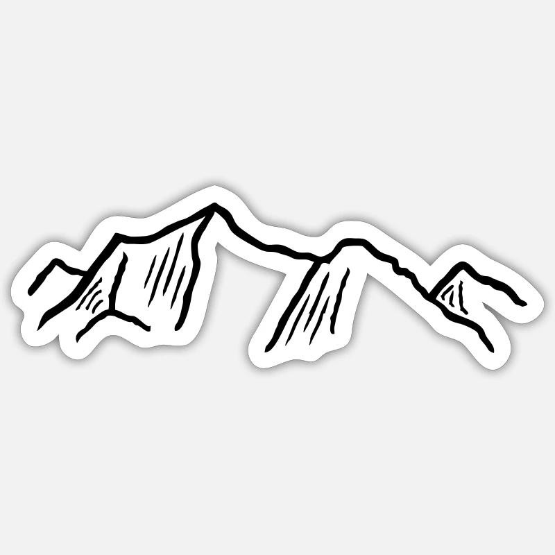 Mountain, Mountain ridge Sticker taille S (10 x 10 cm)