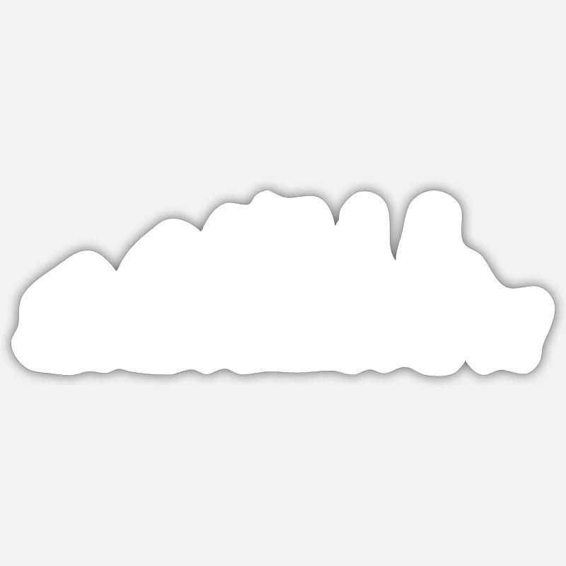 Papillon - Sticker taille S (10 x 10 cm) - blanc mat