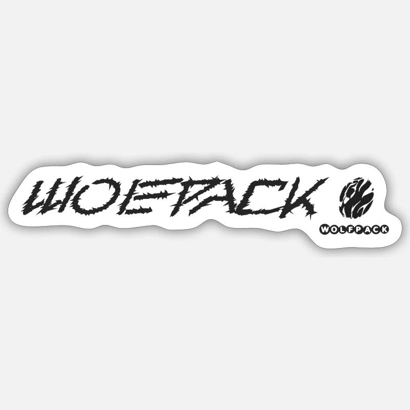Wolfpack - Sticker taille S (10 x 10 cm) - blanc mat