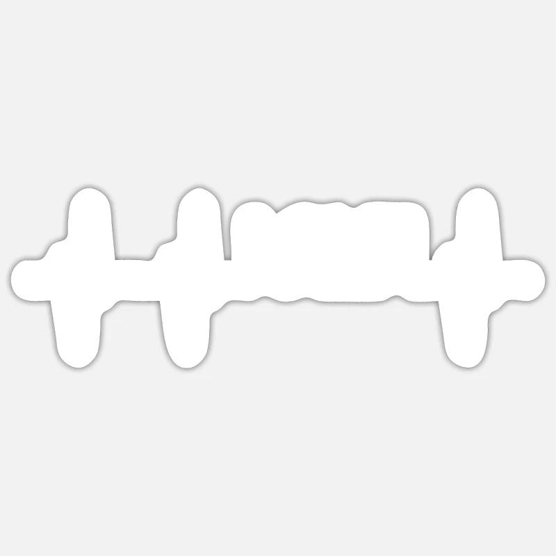 Saint Valentin - Sticker taille S (10 x 10 cm) - blanc mat