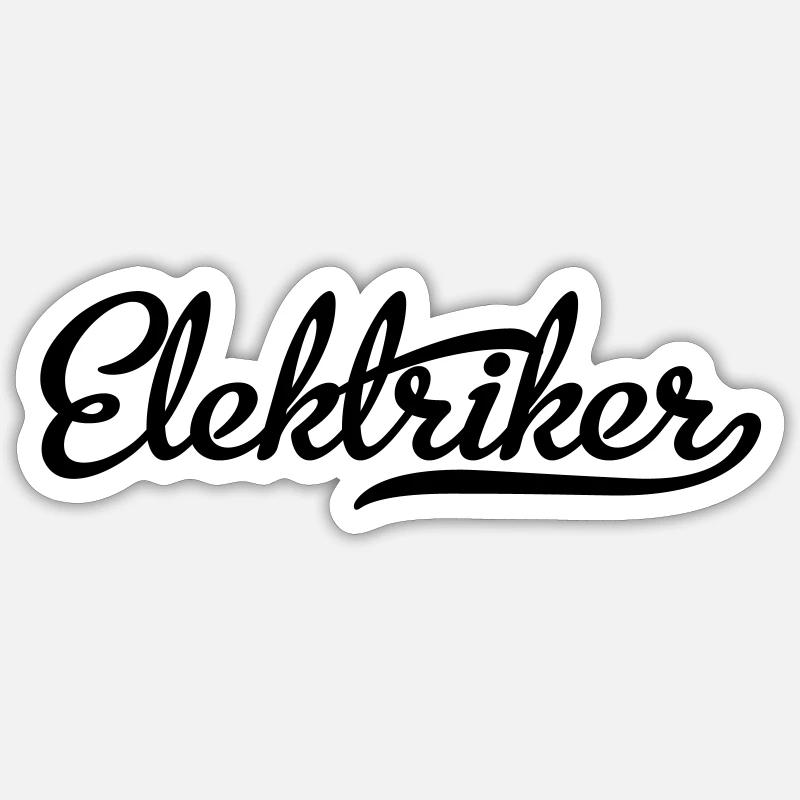 elektriker - Sticker Größe S (10 x 10 cm) - Mattweiß