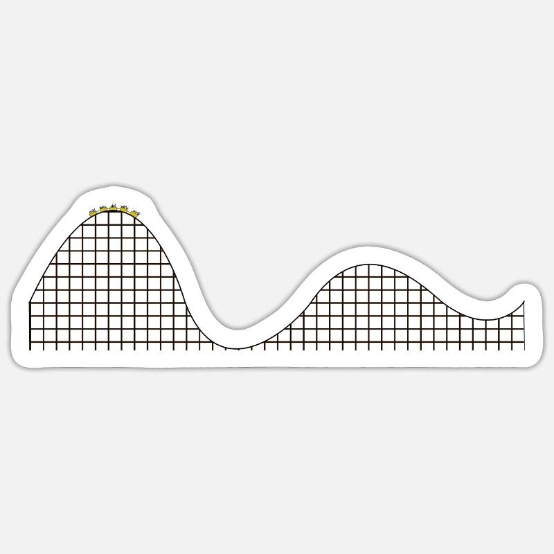 Rollercoaster Rollercoaster Life Integral Calculus Sticker size S (10 x 10 cm)