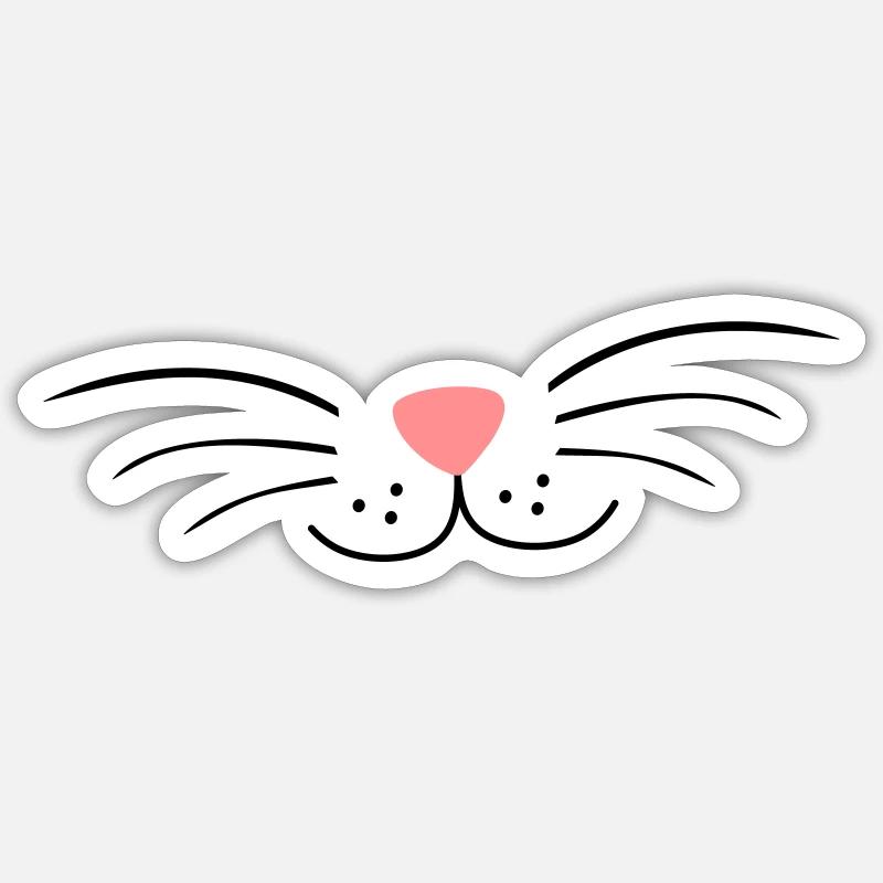 Katzenschnute, Katze - Sticker Größe S (10 x 10 cm) - Mattweiß