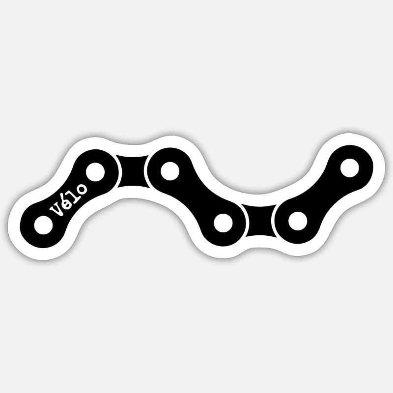 Velo Chain - Sticker size S (10 x 10 cm) - white matte