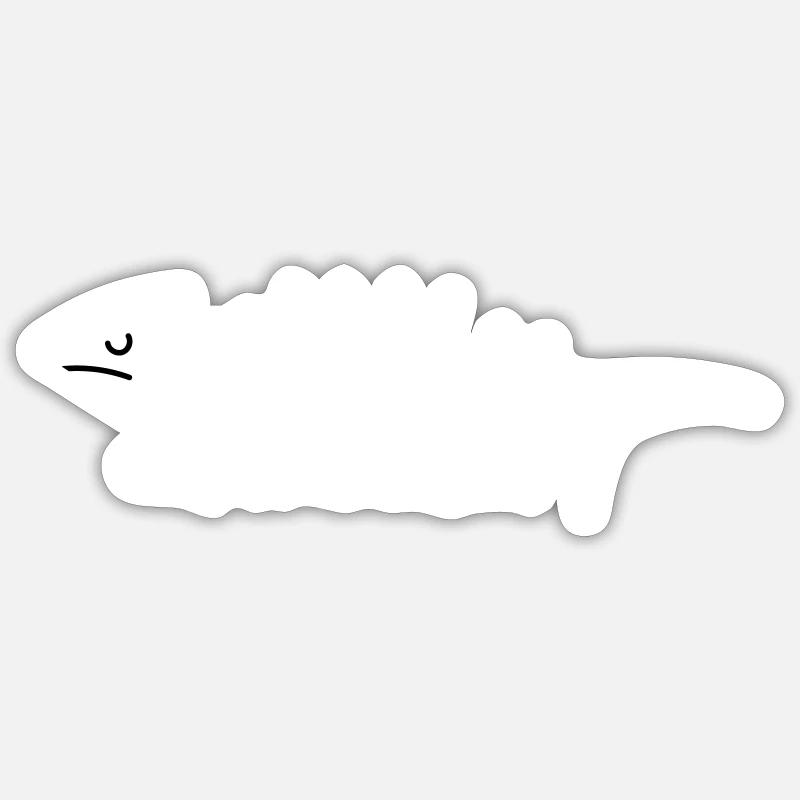 Funny herringbone wide - Sticker size S (10 x 10 cm) - white matte