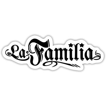 La Familia - Sticker Größe S (10 x 10 cm) - Mattweiß - Vorne