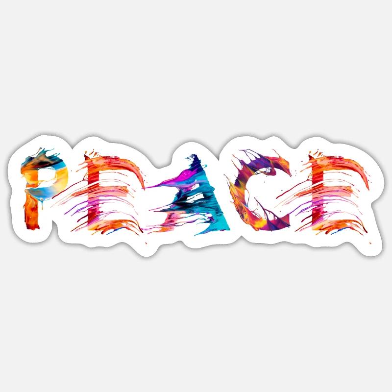 Peace - Sticker size S (10 x 10 cm) - white matte
