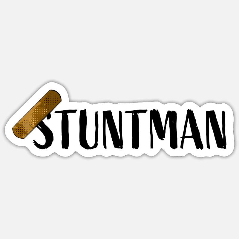 Cascadeur - Sticker taille S (10 x 10 cm) - blanc mat