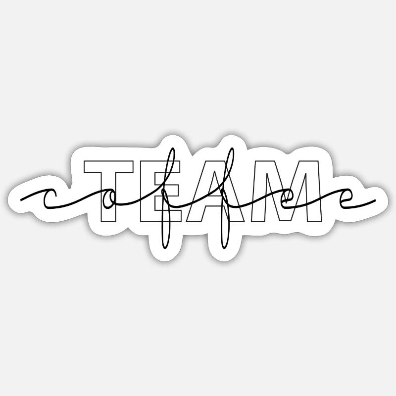 Team coffee - Sticker size S (10 x 10 cm) - white matte