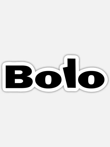 Bolo wie Bologna - Sticker Größe S (10 x 10 cm) - Mattweiß