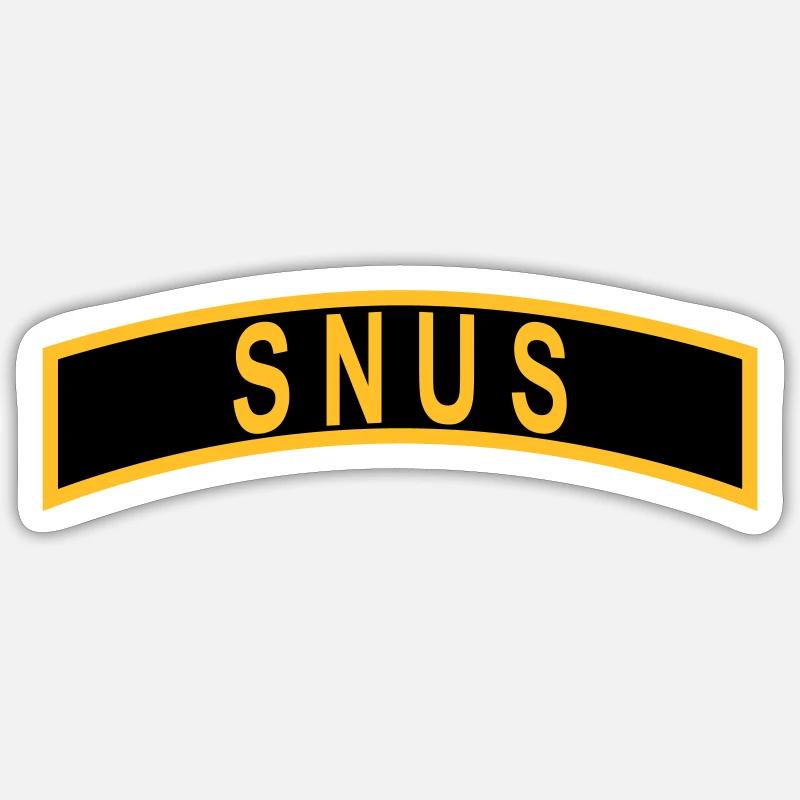 SNUS BOGEN - Sticker Größe S (10 x 10 cm) - Mattweiß