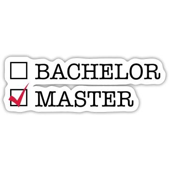 Master - Sticker Größe S (10 x 10 cm) - Mattweiß - Vorne