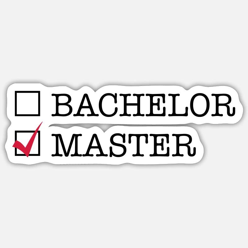 Master - Sticker Größe S (10 x 10 cm) - Mattweiß