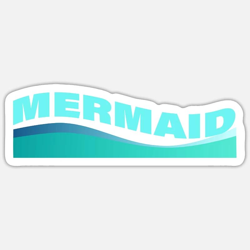 MERMAID - Sticker Größe S (10 x 10 cm) - Mattweiß