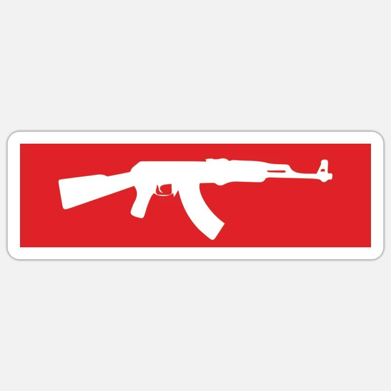 Kalashnikov - Sticker size S (10 x 10 cm) - white matte