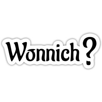 Wonnich? - Sticker Größe S (10 x 10 cm) - Mattweiß - Vorne