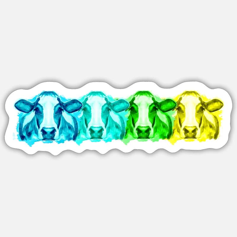 Cow cows - Sticker size S (10 x 10 cm) - white matte