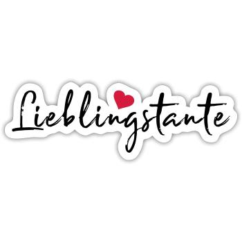 Lieblingstante Beste Tante Geschenk Neffe Nichte - Sticker Größe S (10 x 10 cm) - Mattweiß - Vorne
