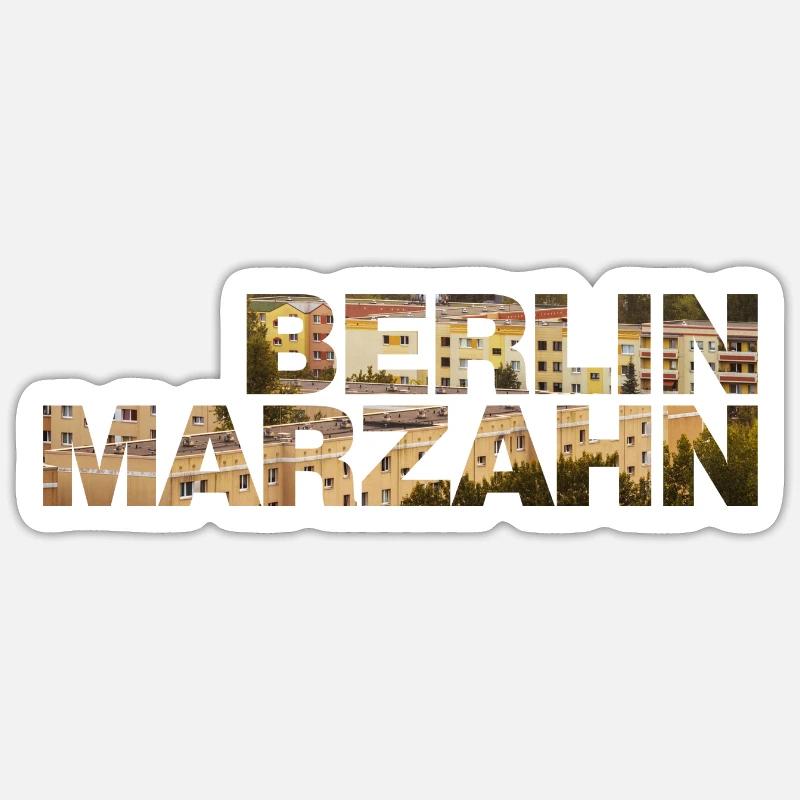 Berlin Marzahn - Sticker Größe S (10 x 10 cm) - Mattweiß
