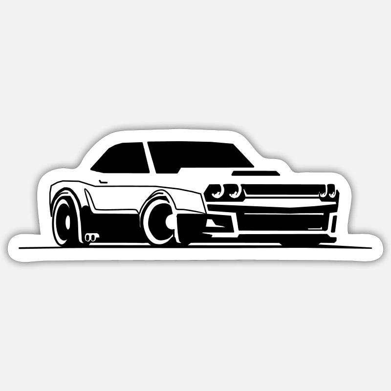 Challenger SRT Hellcat - Sticker Größe S (10 x 10 cm) - Mattweiß