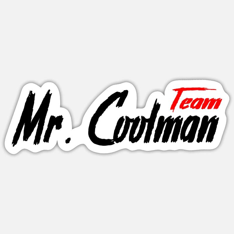 Équipe Mr Coolman - Sticker taille S (10 x 10 cm) - blanc mat