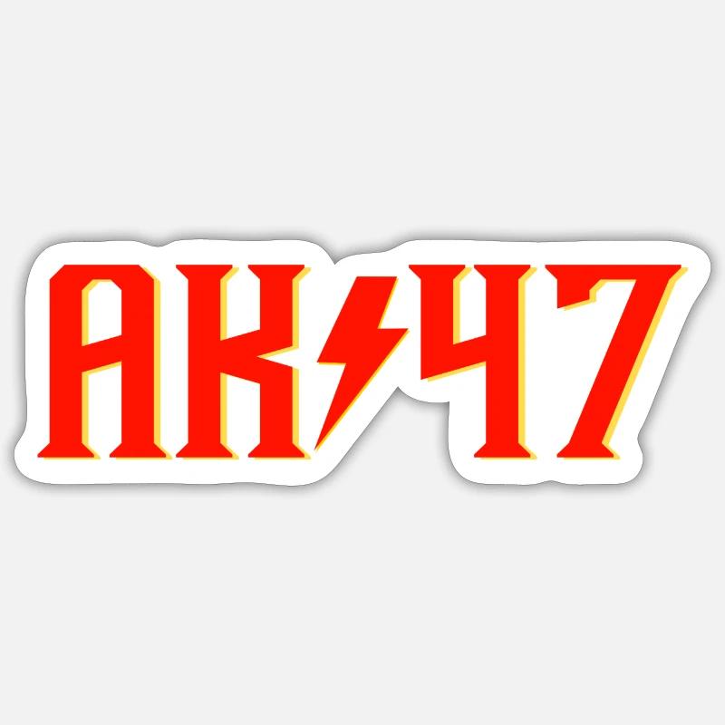AK-47 - Sticker size S (10 x 10 cm) - white matte