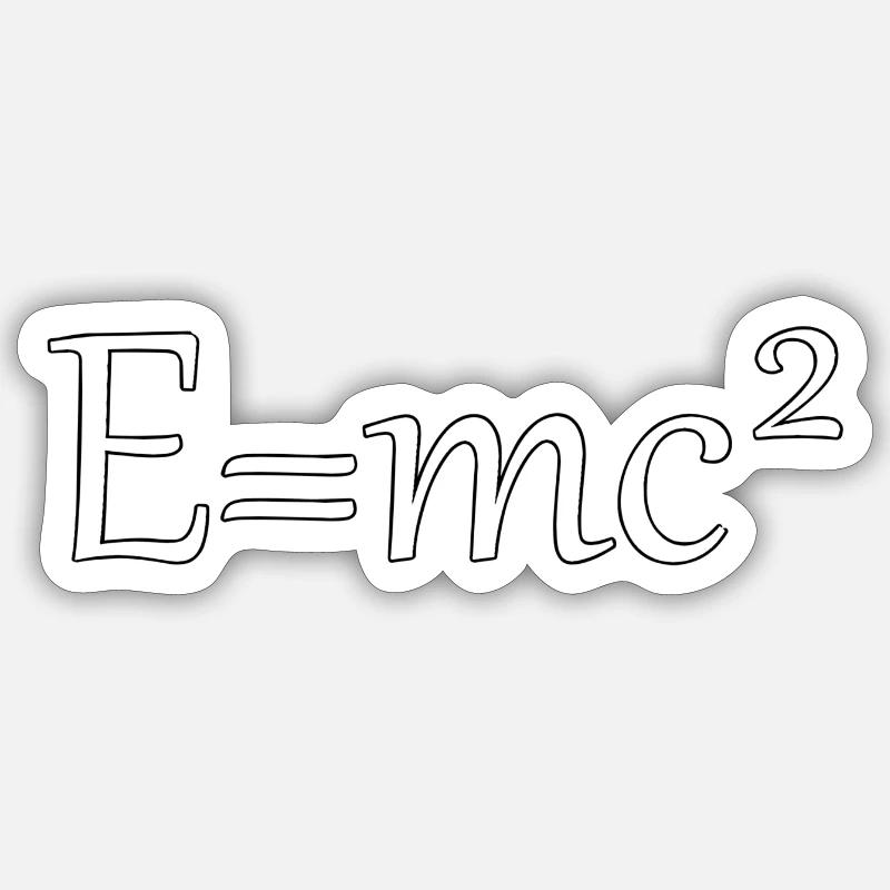 E-mc2. Sticker size S (10 x 10 cm)