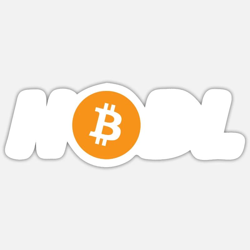 Bitcoin Satoshi Nakamoto Ethereum Krypto - Sticker Größe S (10 x 10 cm) - Mattweiß