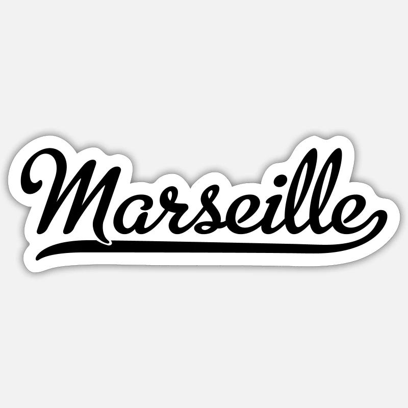 Marseille - Sticker size S (10 x 10 cm) - white matte