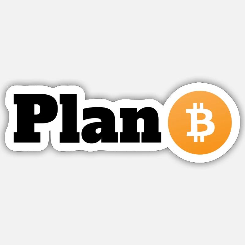 plan B - Sticker size S (10 x 10 cm) - white matte