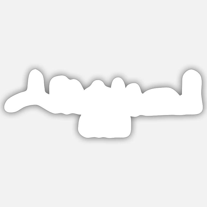 Séoul Corée du Sud Skyline - Sticker taille S (10 x 10 cm) - blanc mat
